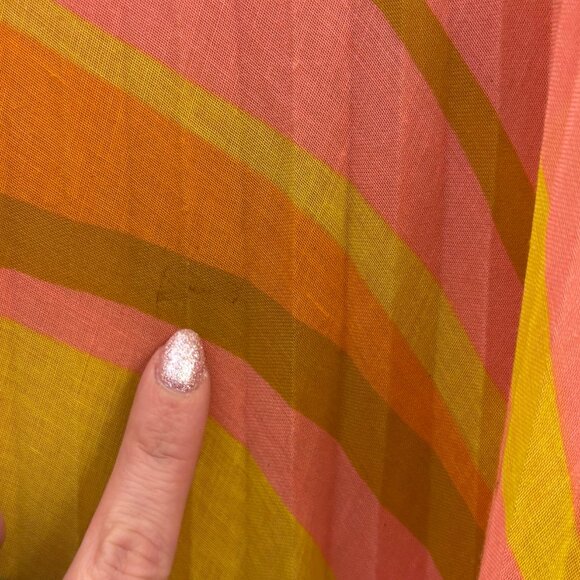 Vintage orange & pink psychedelic trapeze swing dress - fits like a small - Picture 6 of 7